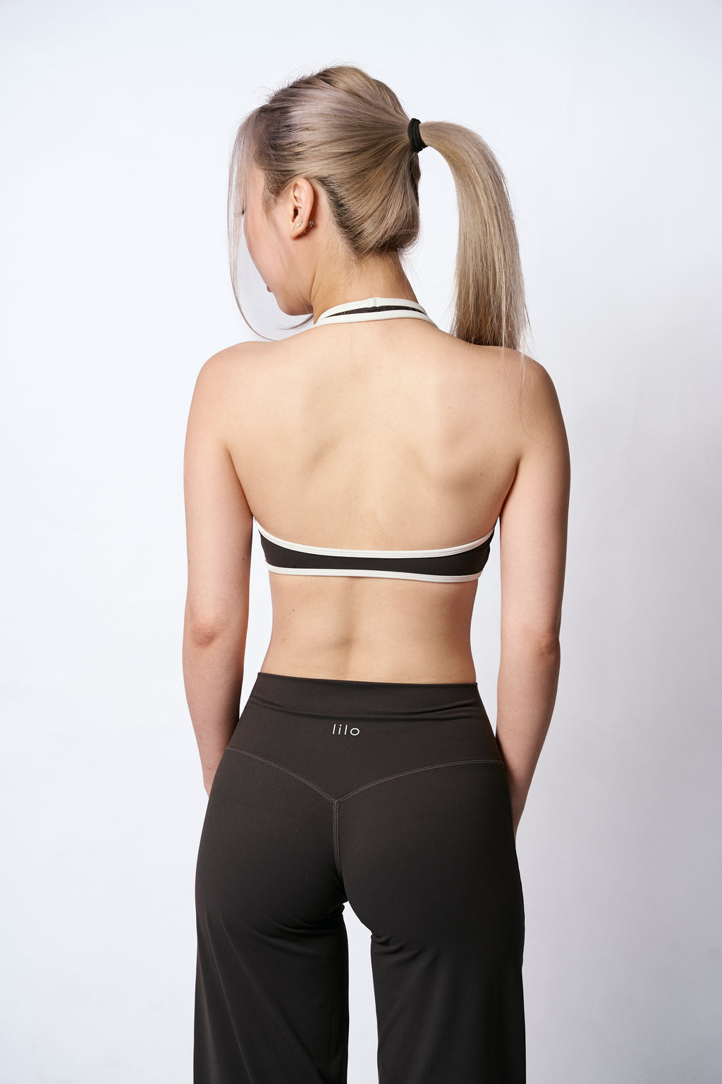 Archive Halter Sports Bra - Lilo Gray
