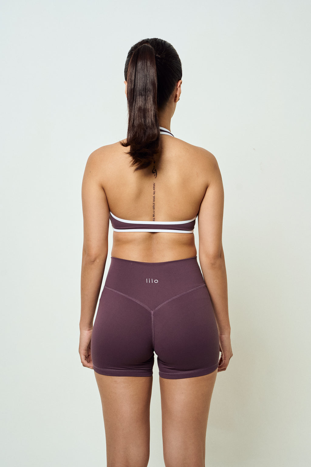 Archive Halter Sports Bra - Series Plum
