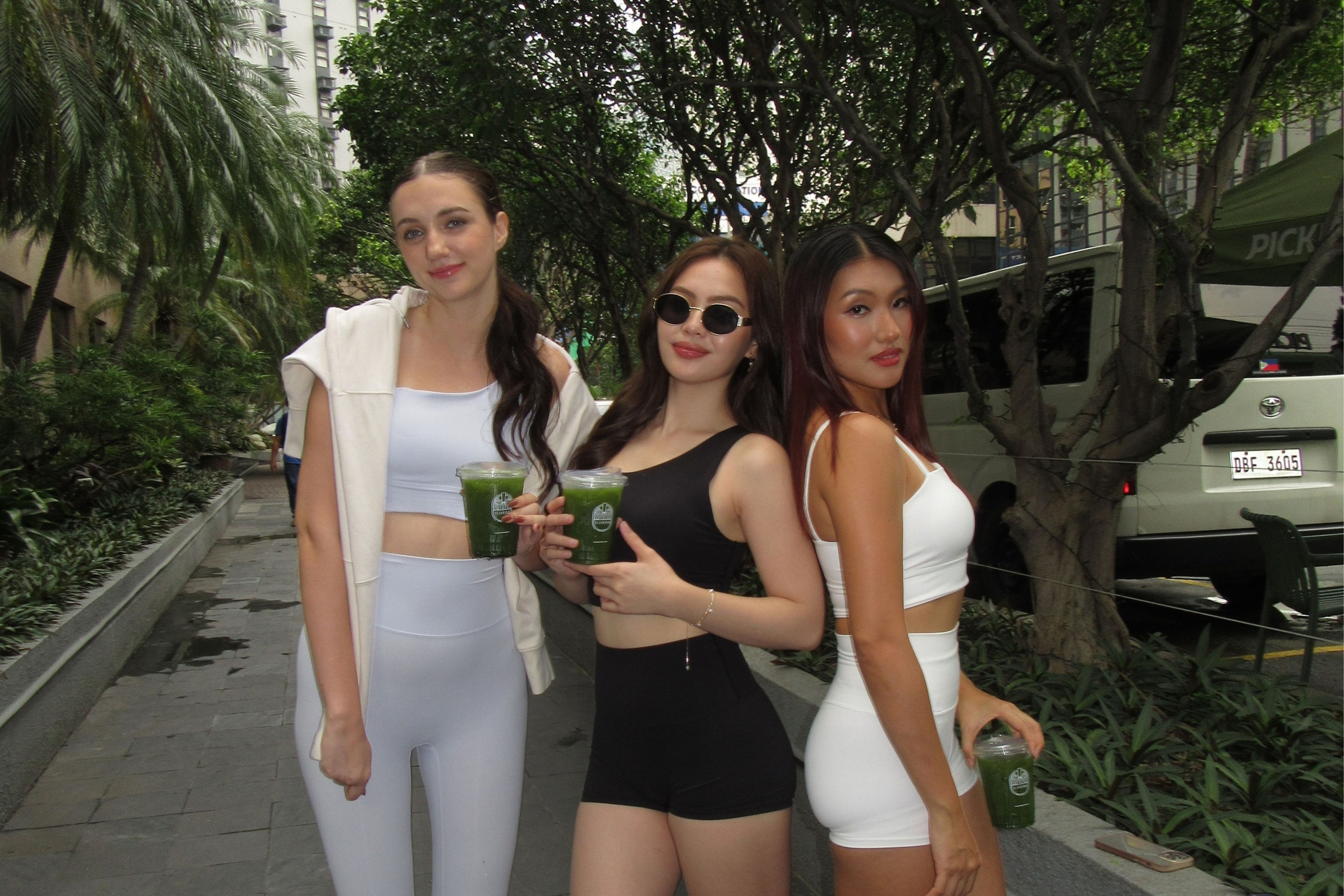3 girls wearing lilo active wear